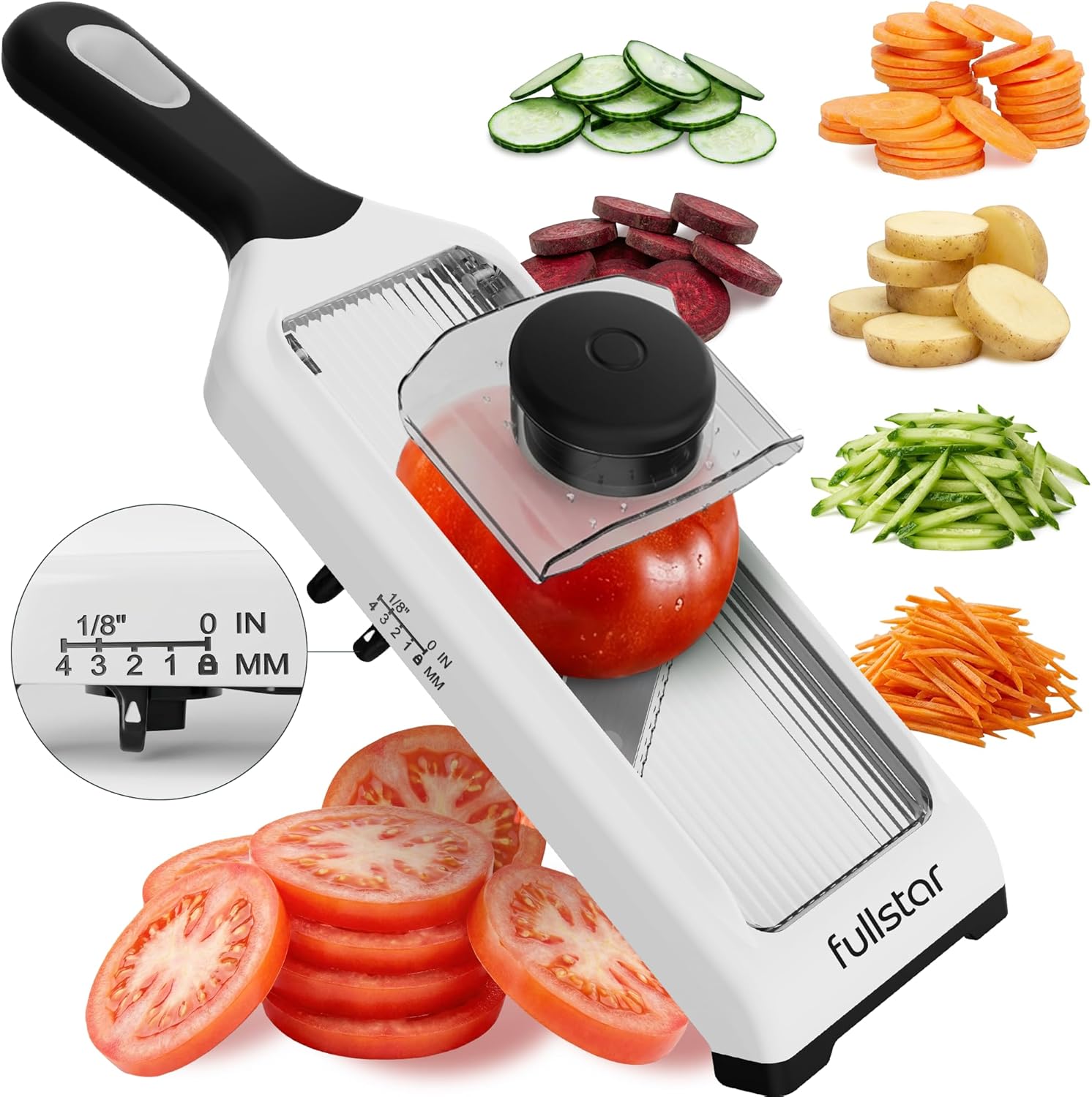 Mandoline Slicer Guard - 2-in-1 Handheld Mandoline Slicer for Kitchen