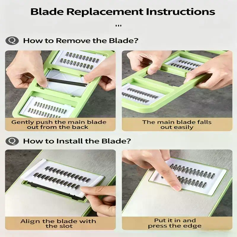 Mandoline Slicer Guard - Multi Functional Vegetable Slicer Blade Slide