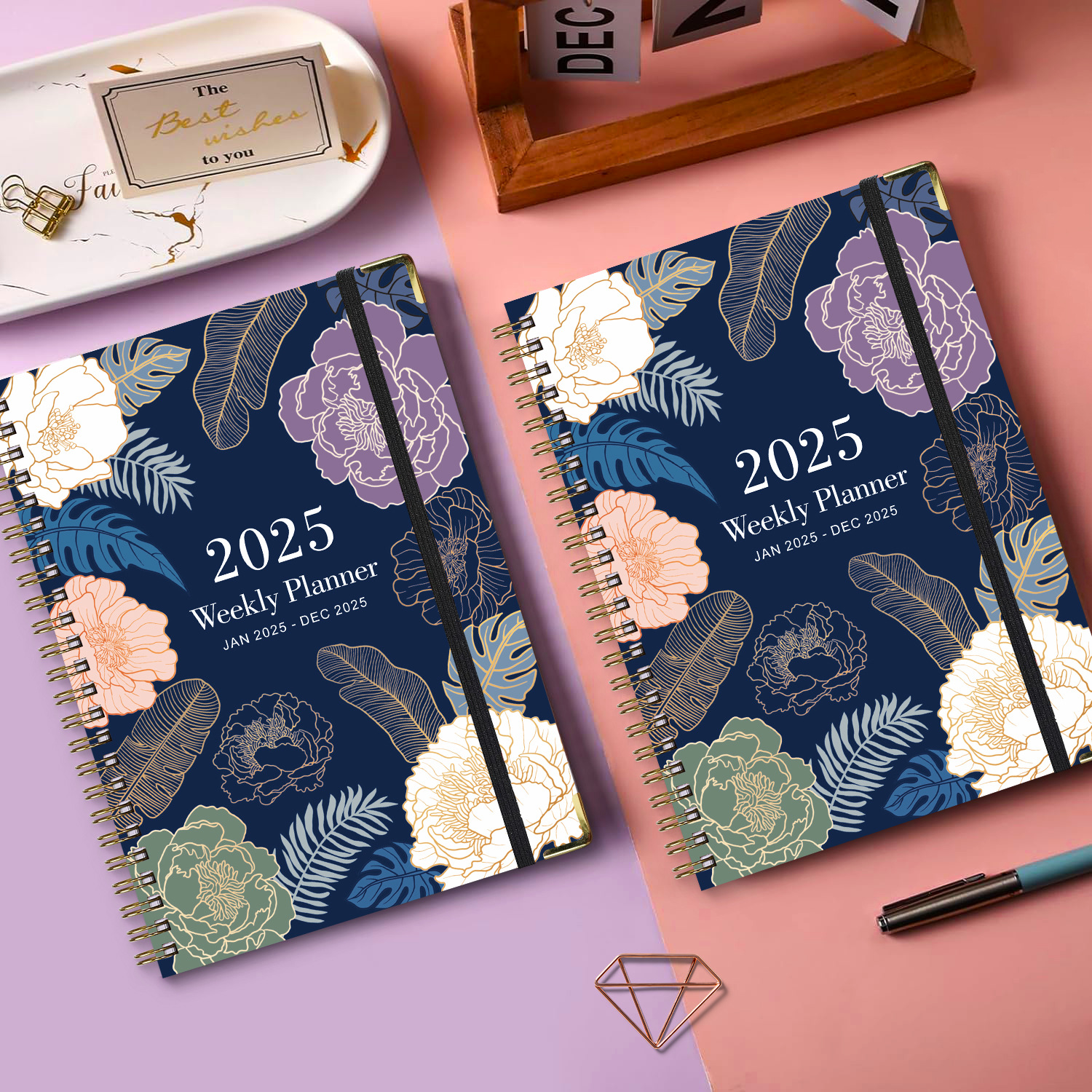 Meal Prep Weekly - Bview Art 2025 Weekly Planner English