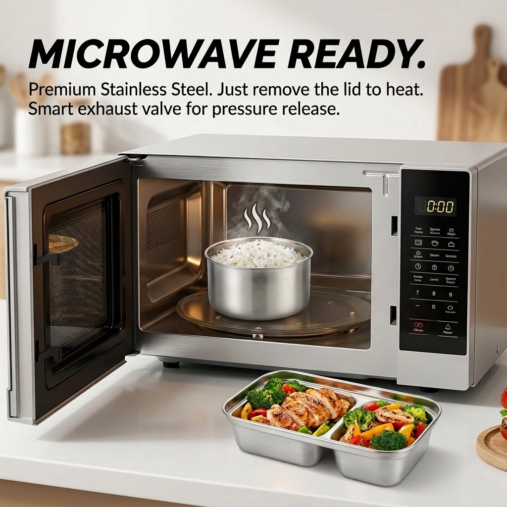 Microwave Safe 304 Stainless S - Meal Prep Kit review and price