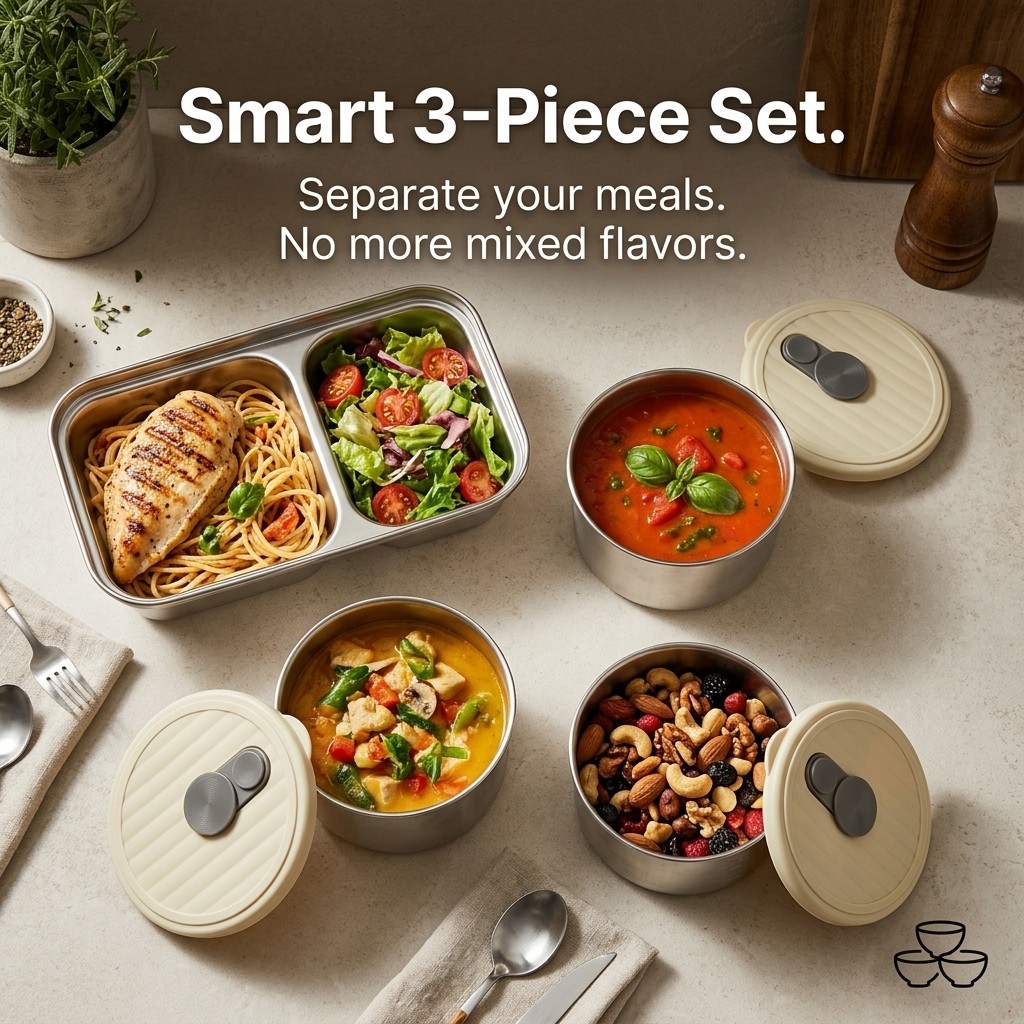 Microwave Safe 304 Stainless S - Meal Prep Kit review and price