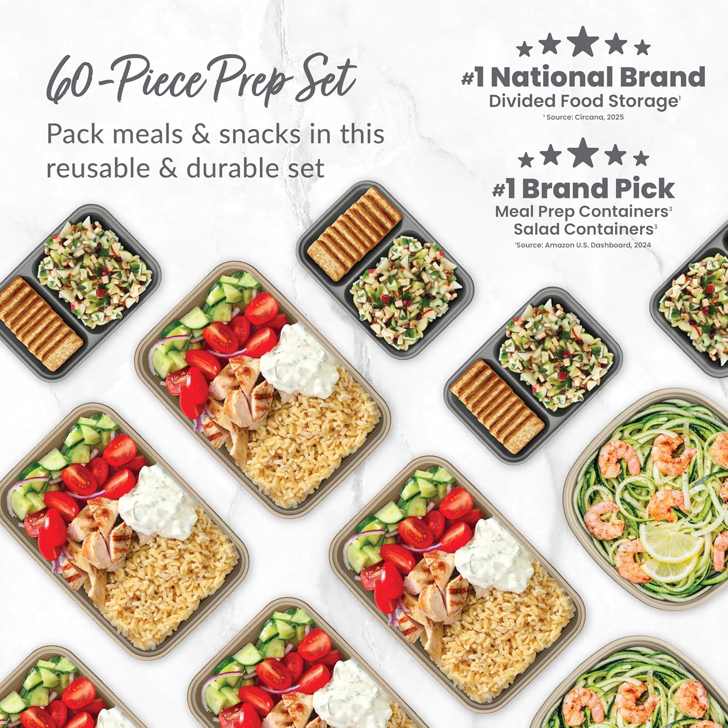 Prep 60-Piece Variety Meal Pre - Meal Prep Kit review and price