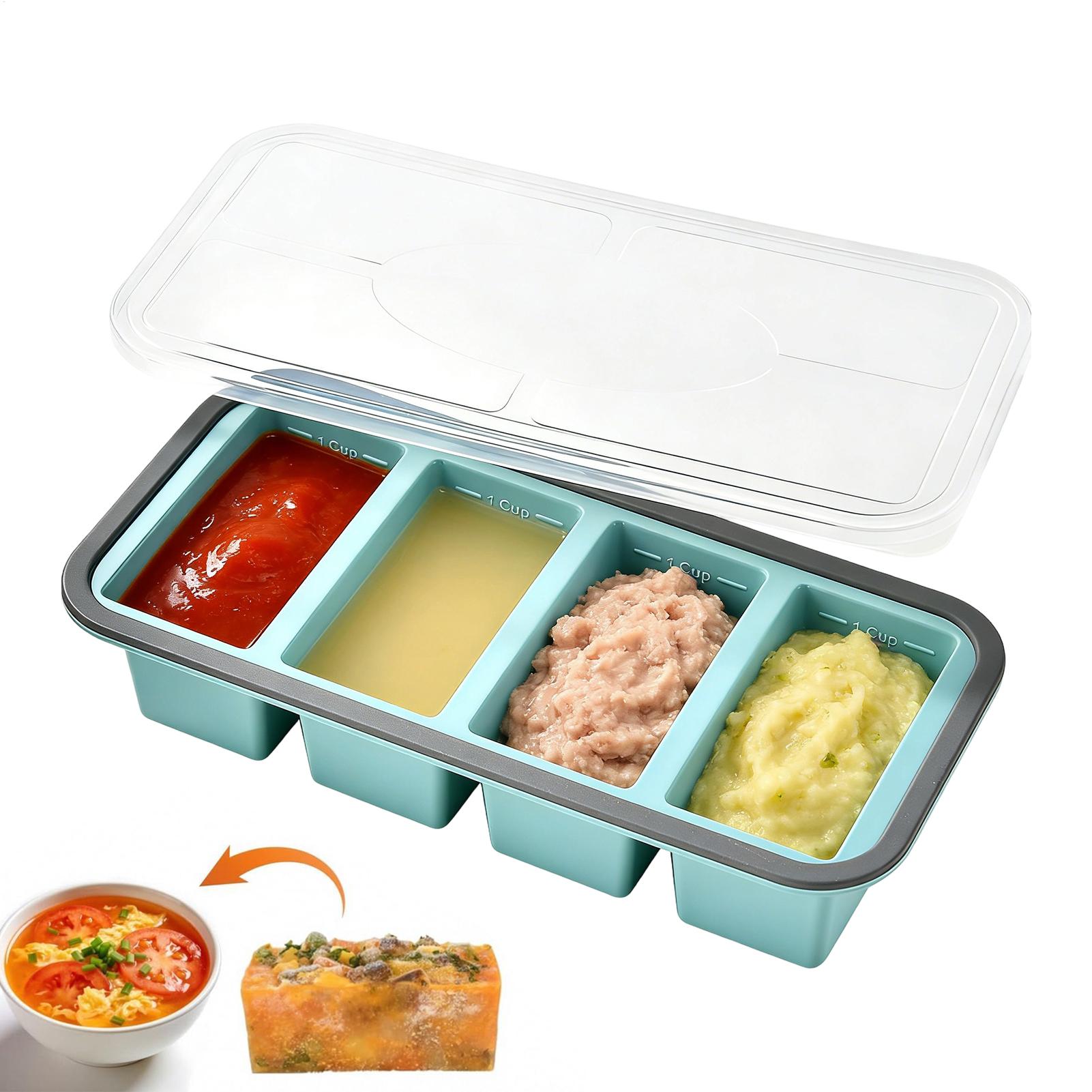 Silicone Freezer Tray Mold wit - Meal Prep Oatmeal review and price