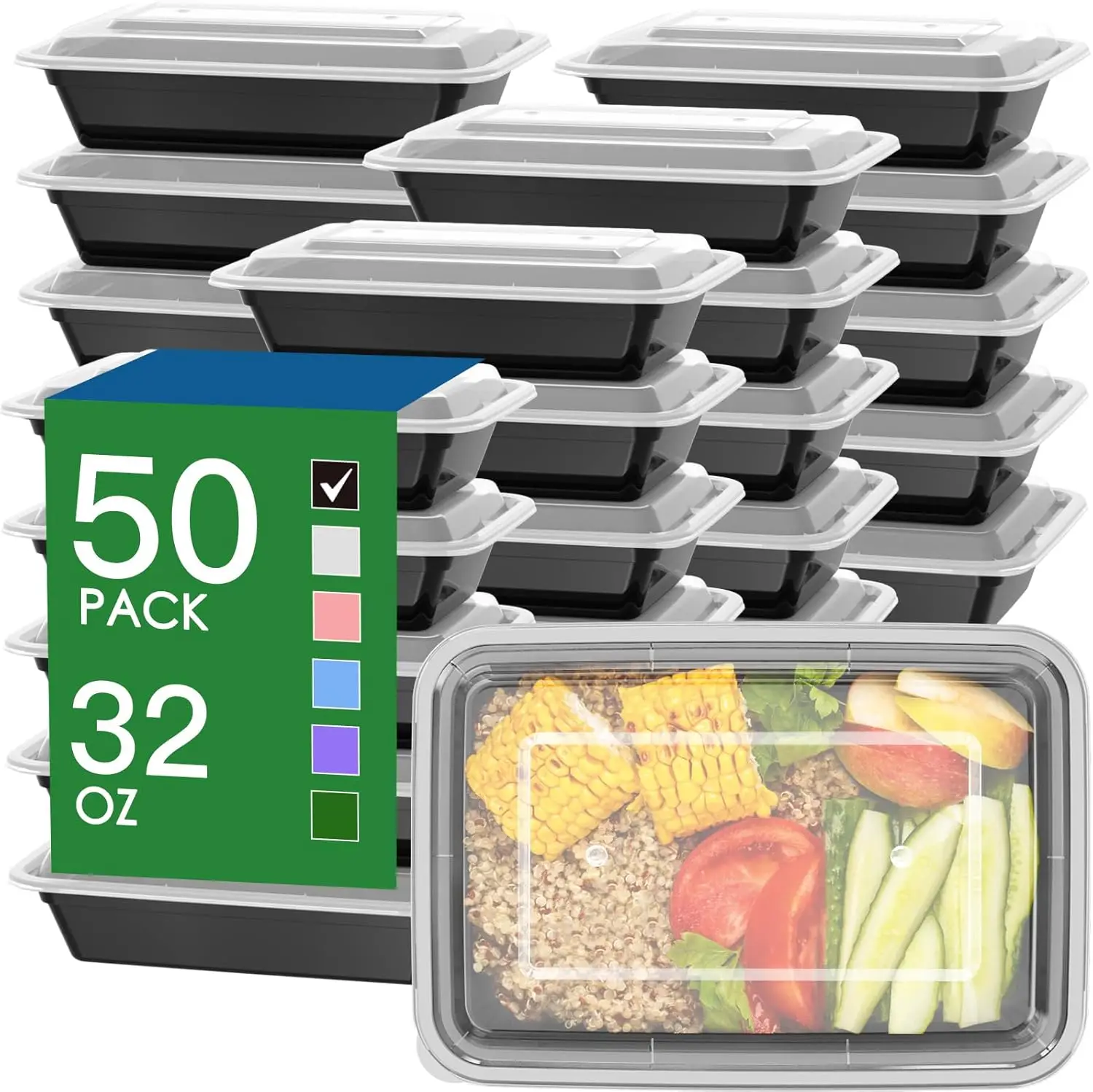 50 Pack (100-Piece) 32 oz Meal - Meal Prep Easy review and price