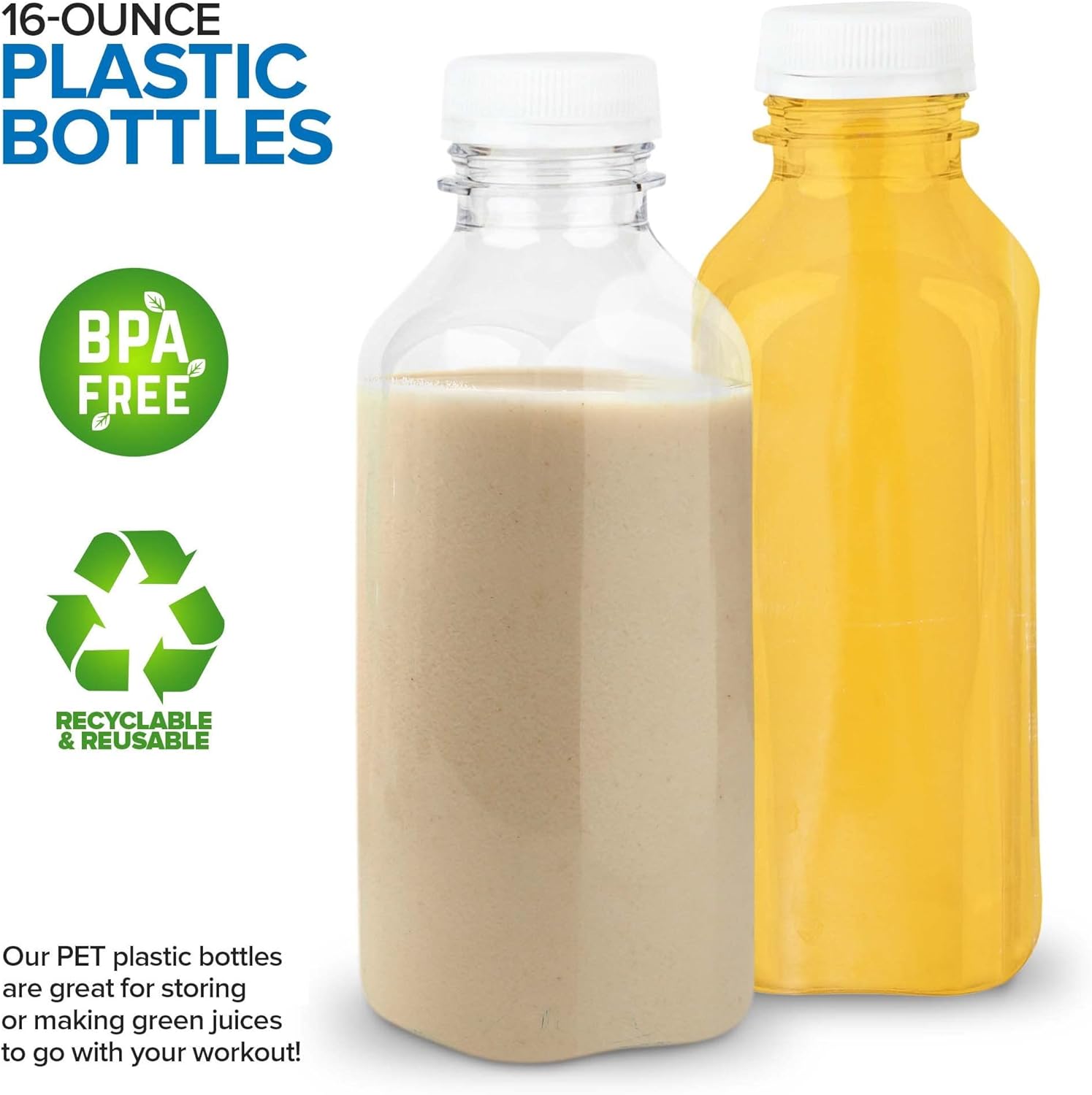16 oz Clear Plastic Juice Bott - Meal Prep Juice review and price
