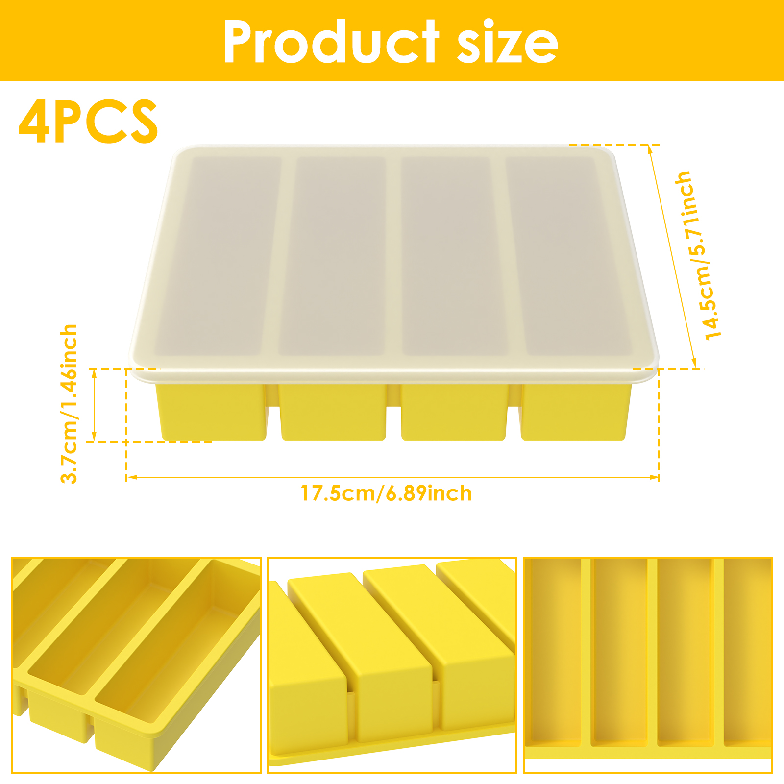 4 Pcs Silicone Freezer Molds E - Meal Prep Easy review and price