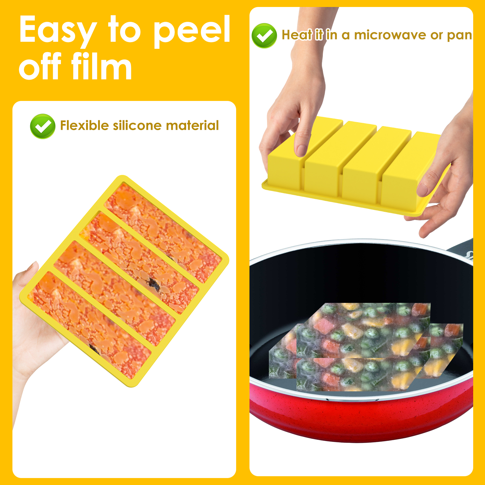 4 Pcs Silicone Freezer Molds E - Meal Prep Easy review and price