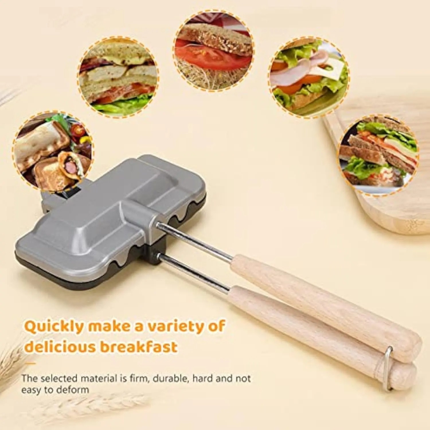 Breakfast Sandwich Maker, 4w1h - Breakfast Sandwich Press review and price