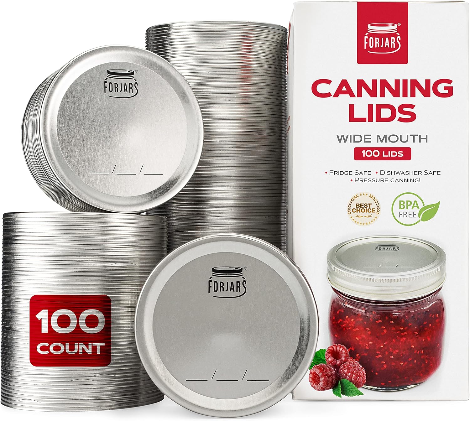 - Wide Mouth Canning Lids, 100 - Meal Prep Jars With Lids review and price