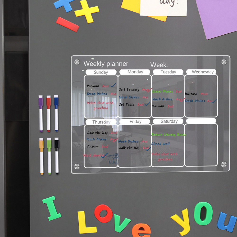 Fridge Magnet Calendar Board W - Meal Prep Weekly review and price