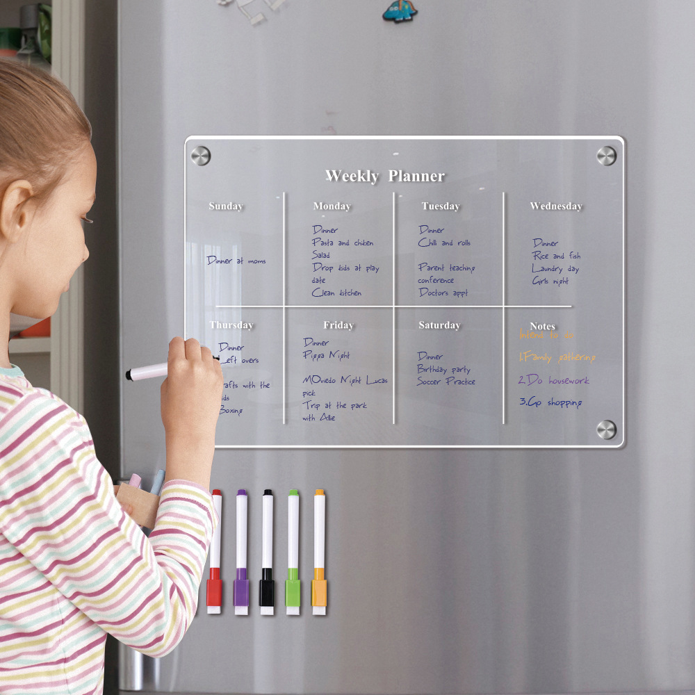 Fridge Magnet Calendar Board W - Meal Prep Weekly review and price