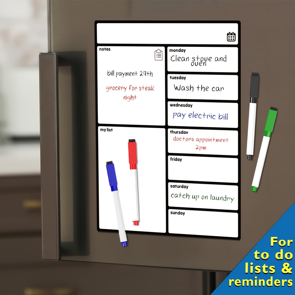 A3 Magnetic Whiteboard Fridge  - Meal Prep Weekly review and price