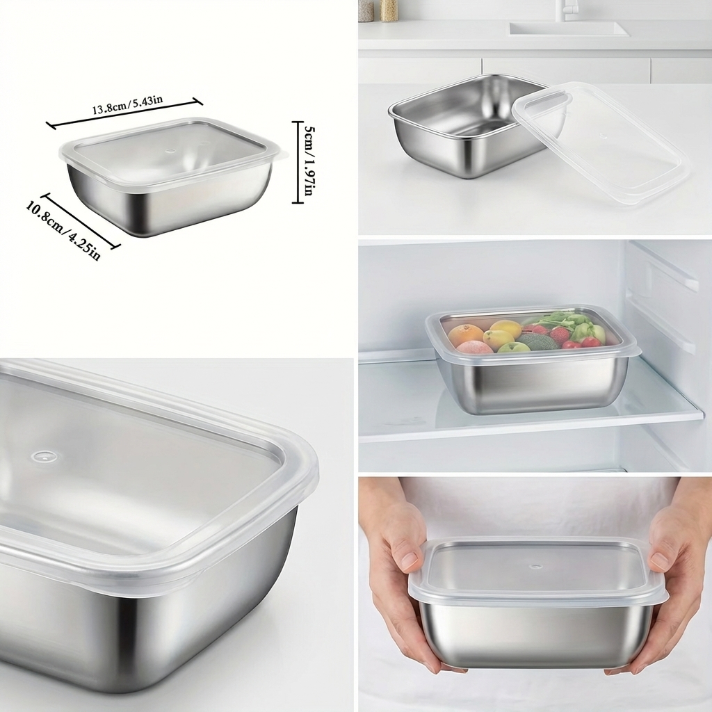 5PCS Stainless Steel Food Stor - Meal Prep Kit review and price