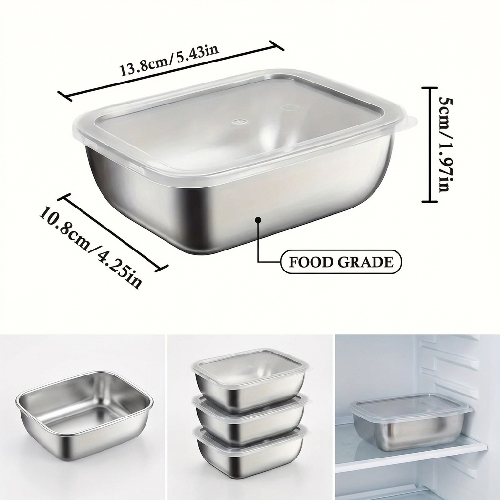 5PCS Stainless Steel Food Stor - Meal Prep Kit review and price