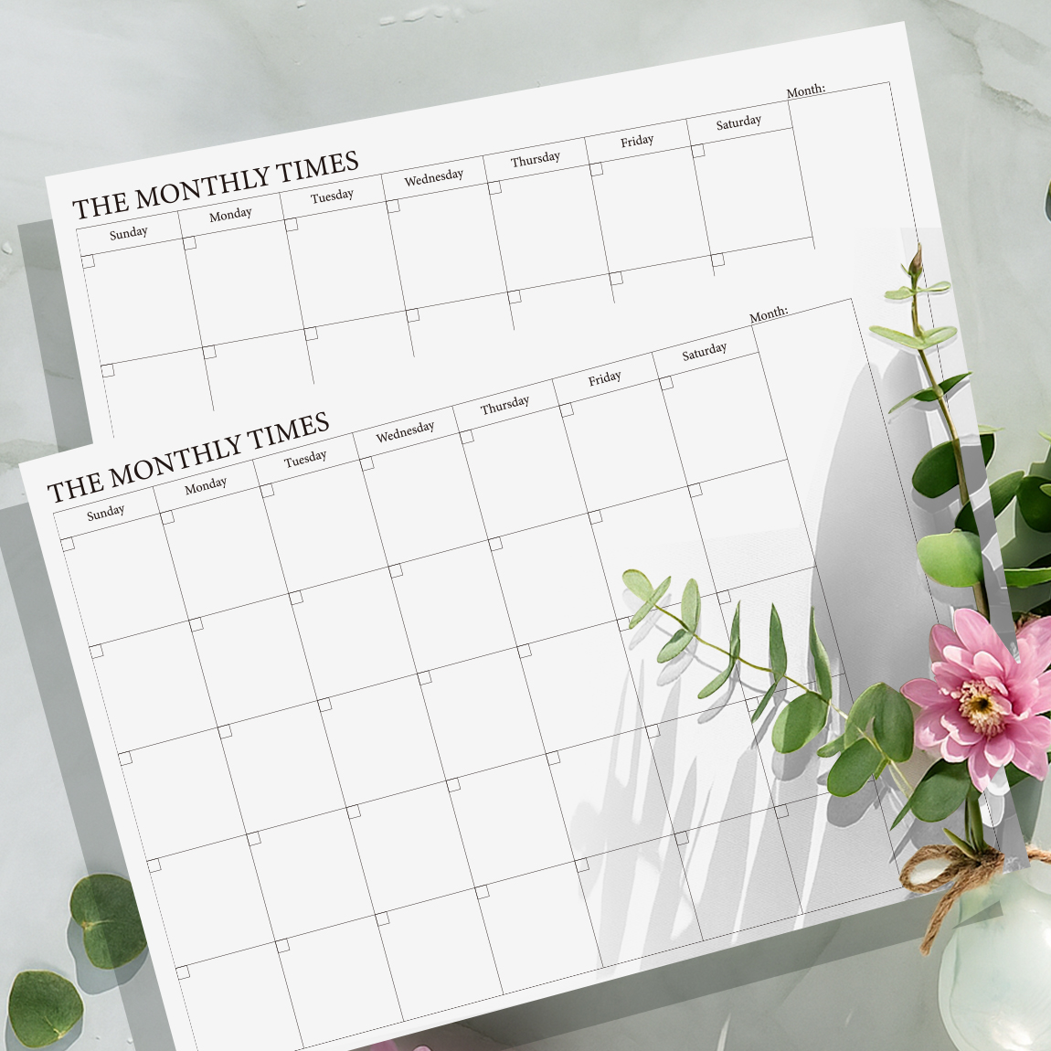 2 Pack Undated Monthly Planner - Meal Prep Weekly review and price