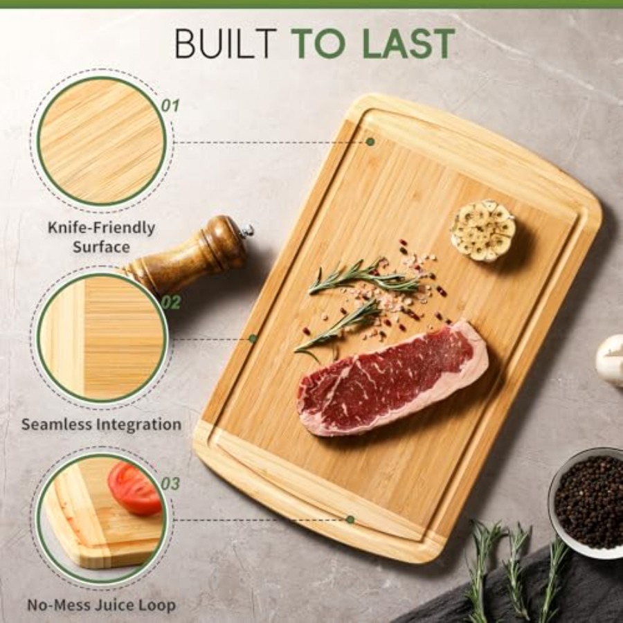Large Wooden Cutting Board for - Meal Prep Juice review and price