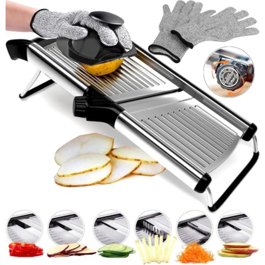 Stainless Steel Mandoline Slic - Mandoline Slicer Guard review and price
