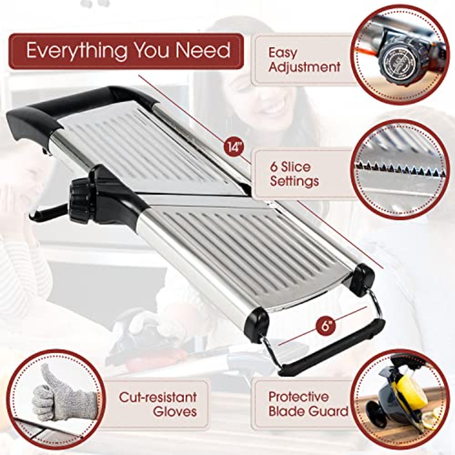 Stainless Steel Mandoline Slic - Mandoline Slicer Guard review and price