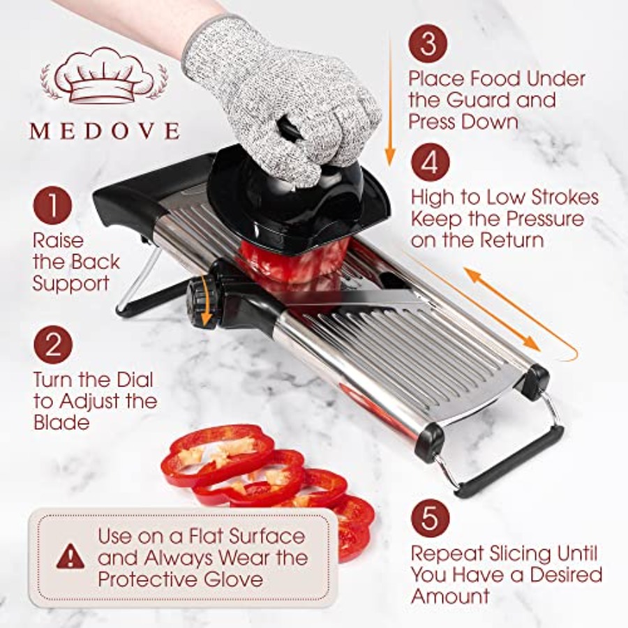 Stainless Steel Mandoline Slic - Mandoline Slicer Guard review and price