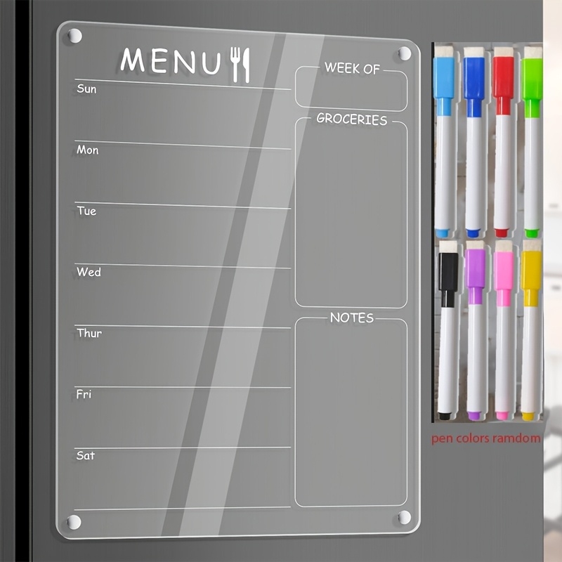 Acrylic Menu Board for Kitchen - Meal Prep Weekly review and price