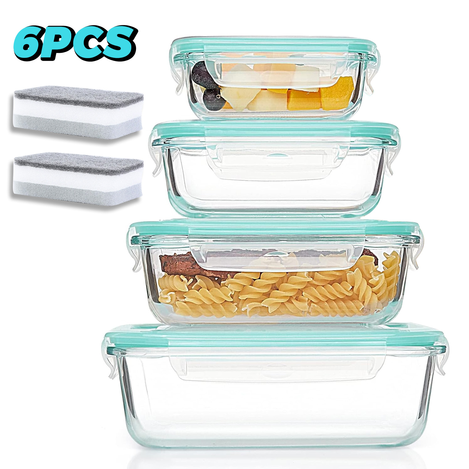 Glass Food Storage Containers  - Meal Prep Jars With Lids review and price