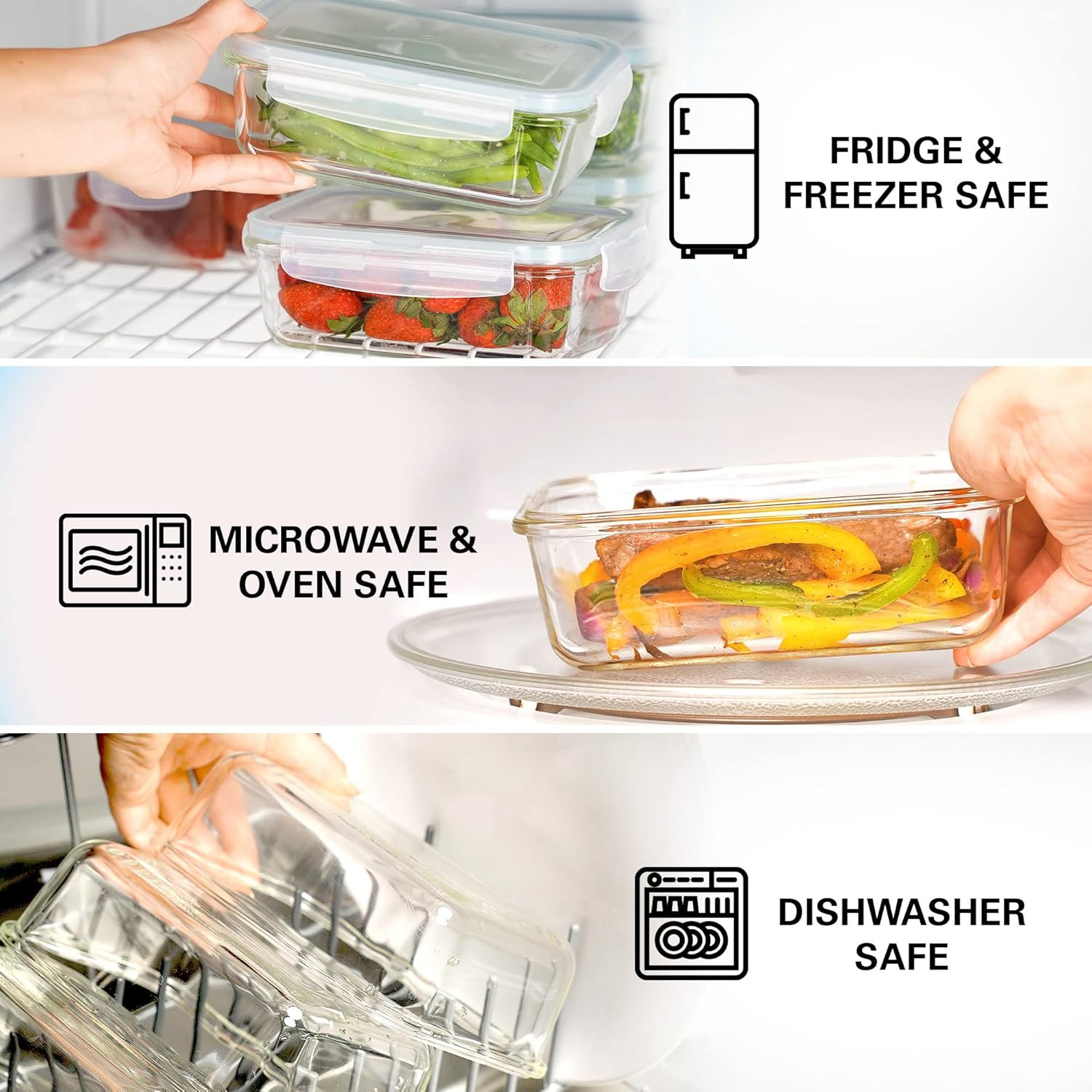 Glass Food Storage Containers  - Meal Prep Jars With Lids review and price
