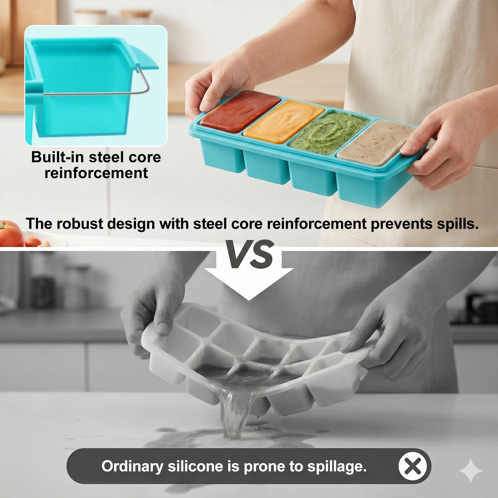 Silicone Soup Freezer Tray wit - Meal Prep Oatmeal review and price