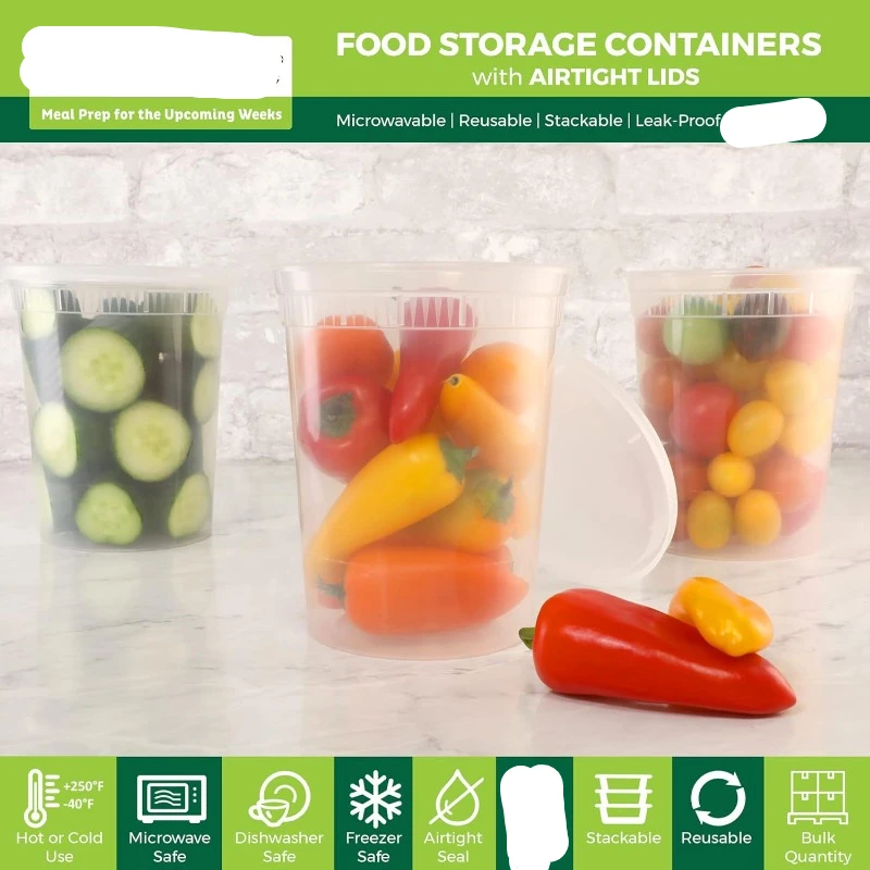 [24 Set] 8oz-32 Oz Plastic Del - Meal Prep Freezer review and price