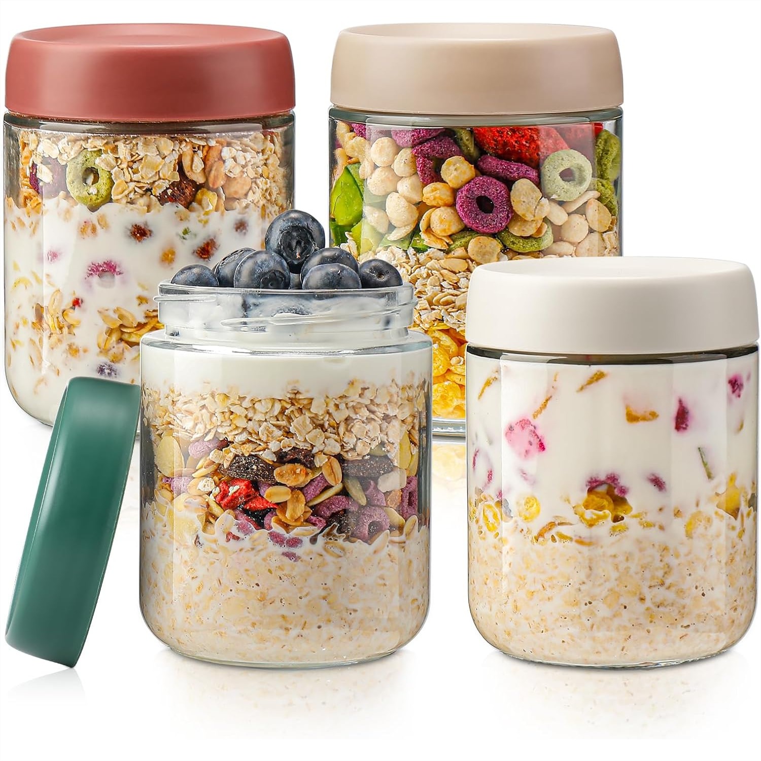 Glass Overnight Oats Container - Meal Prep Jars With Lids review and price