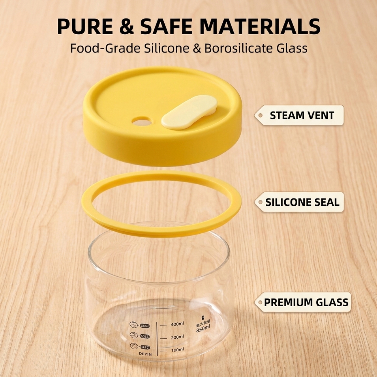 Leakproof Glass Food Storage C - Meal Prep Jars With Lids review and price