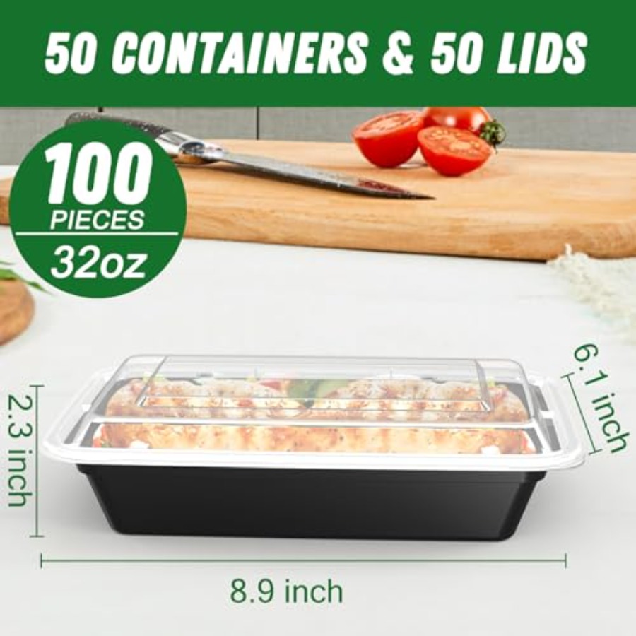 50 Pack 100-Piece 32 oz Meal P - Meal Prep Easy review and price