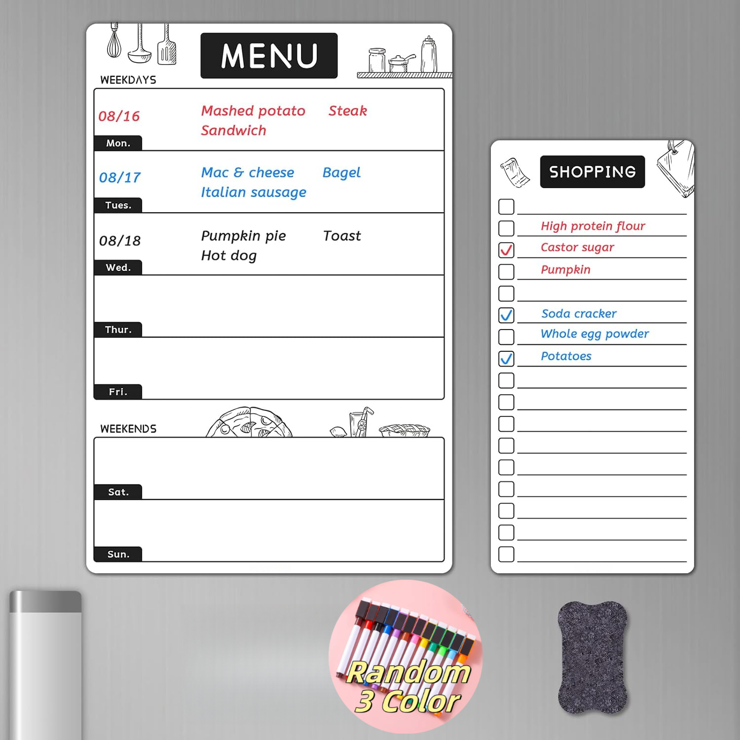 Magnetic Dry Erase Menu Board  - Meal Prep Weekly review and price