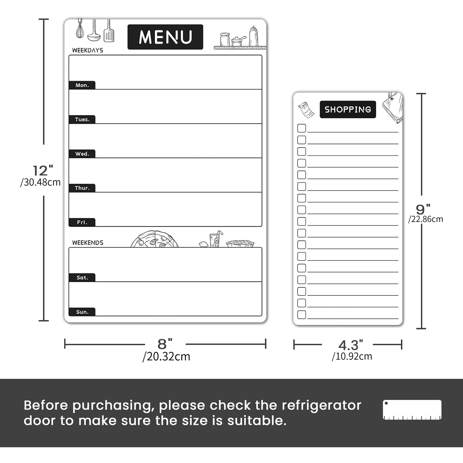 Magnetic Dry Erase Menu Board  - Meal Prep Weekly review and price