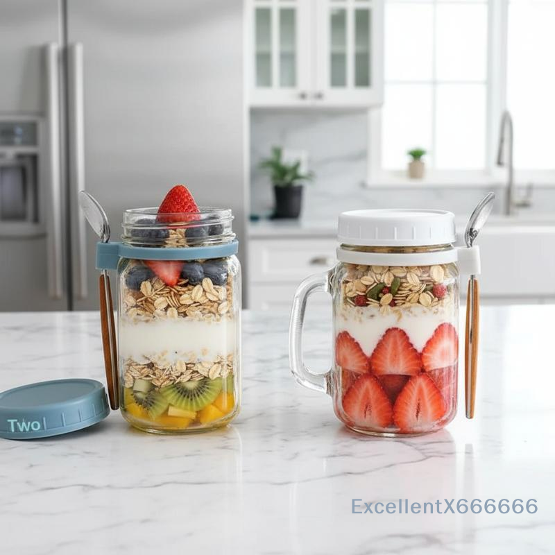 500ml Glass Container for Over - Meal Prep Jars With Lids review and price