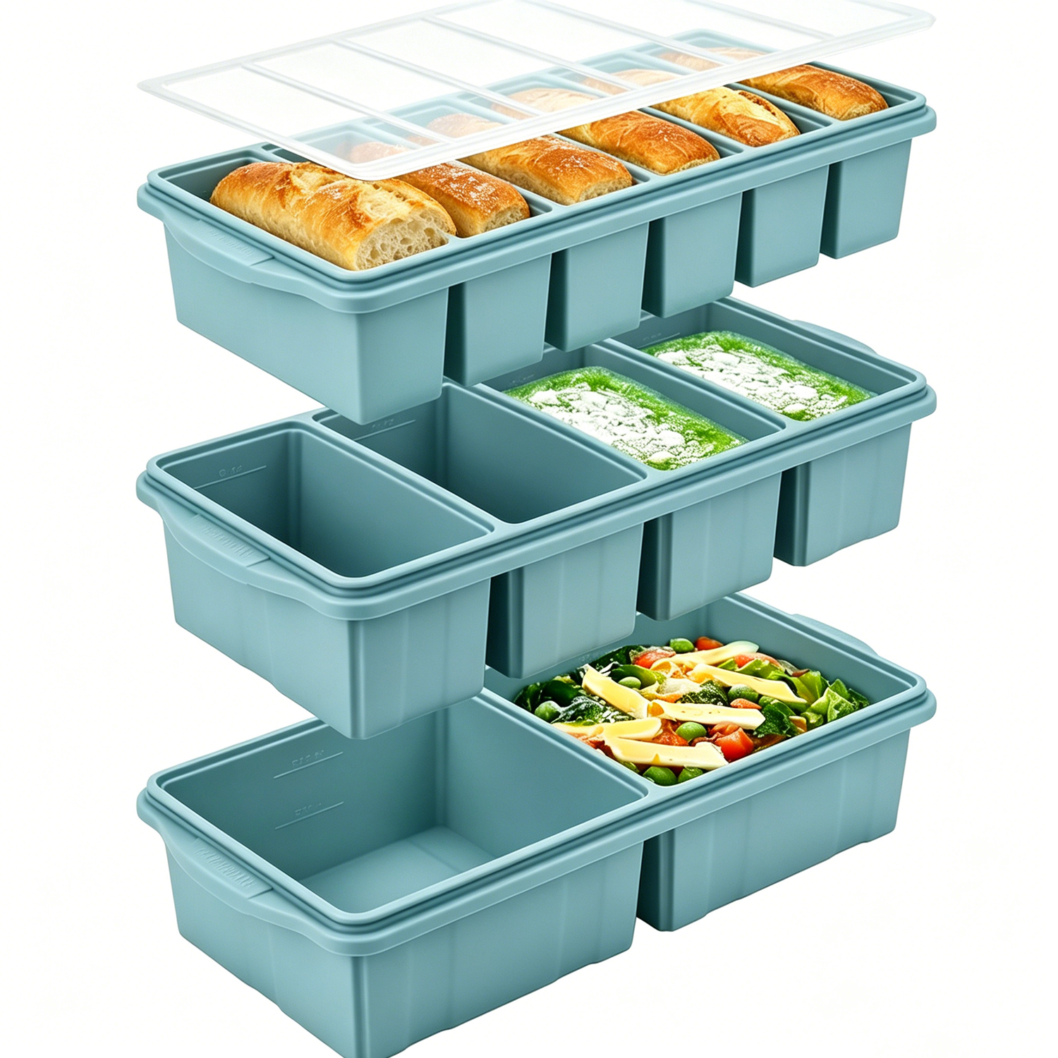 Silicone Freezer Tray with Lid - Meal Prep Oatmeal review and price
