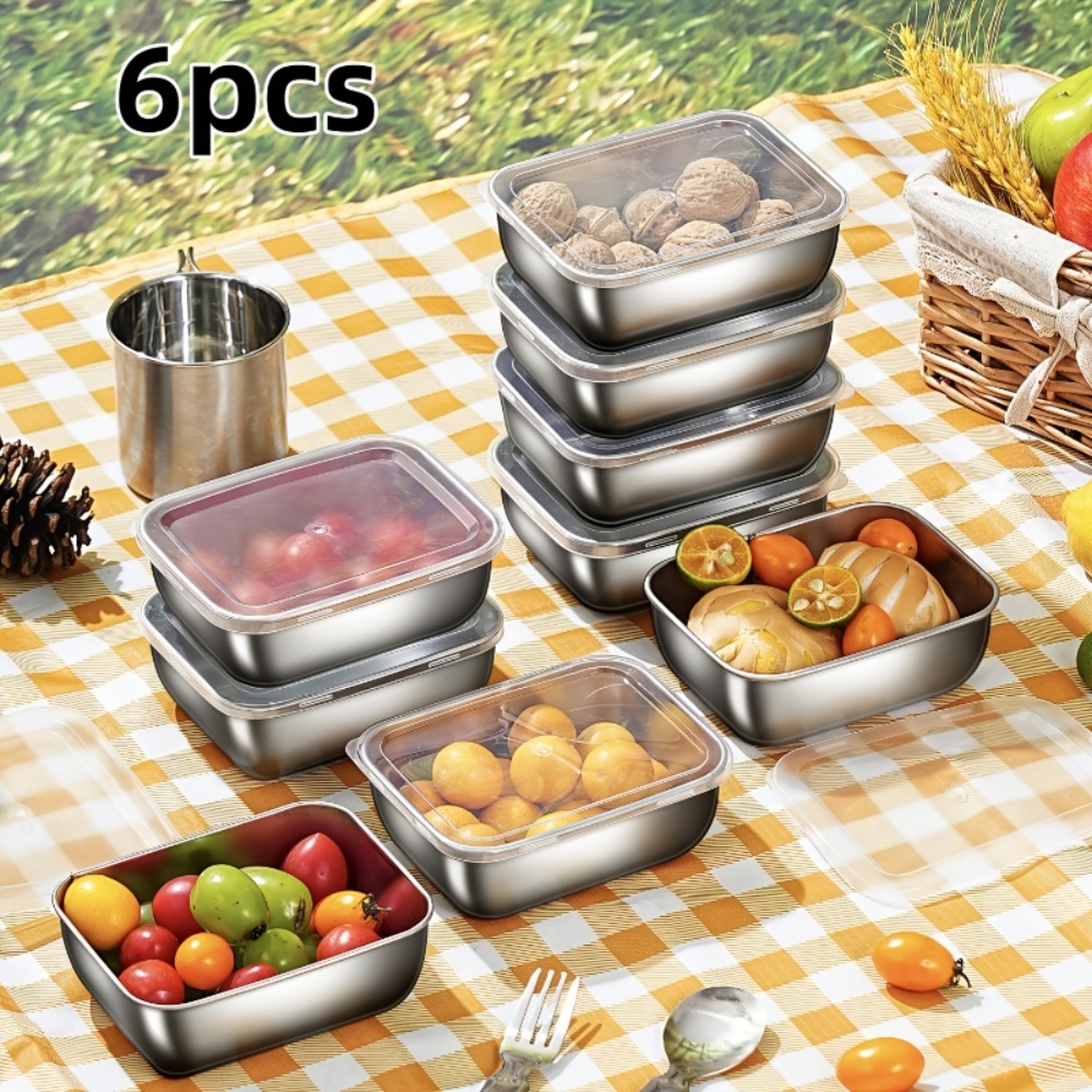 6Pcs Stainless Steel Food Cont - Meal Prep Kit review and price