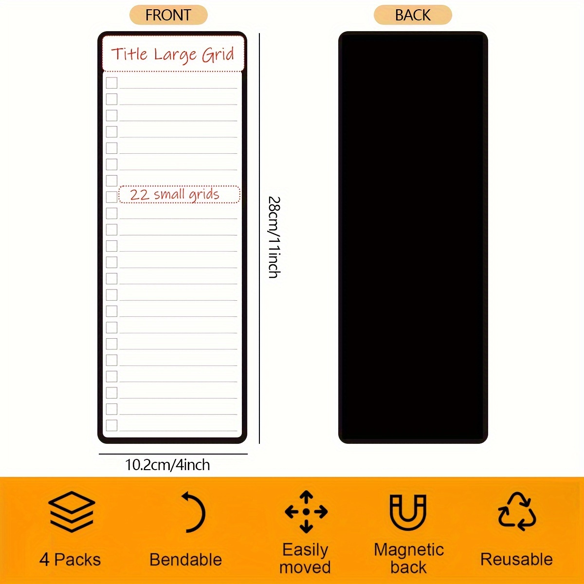 4pcs Magnetic Dry Erase List B - Meal Prep Weekly review and price