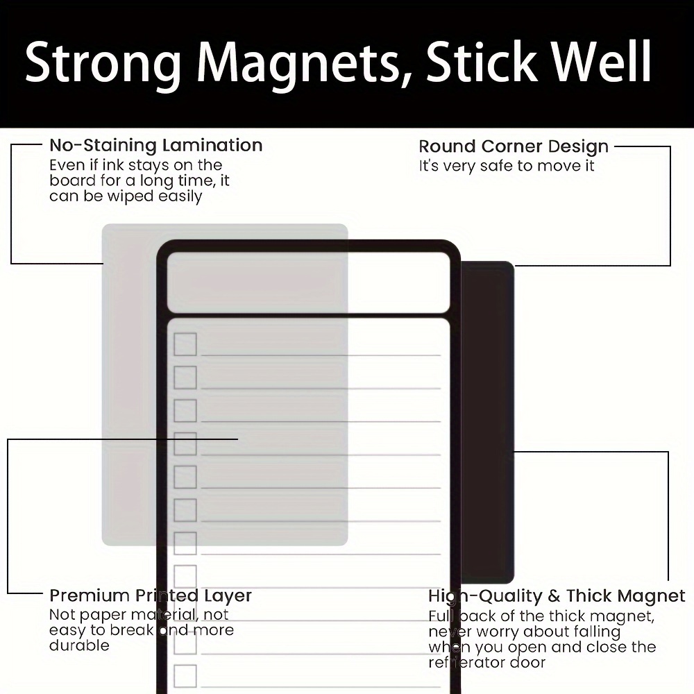 4pcs Magnetic Dry Erase List B - Meal Prep Weekly review and price