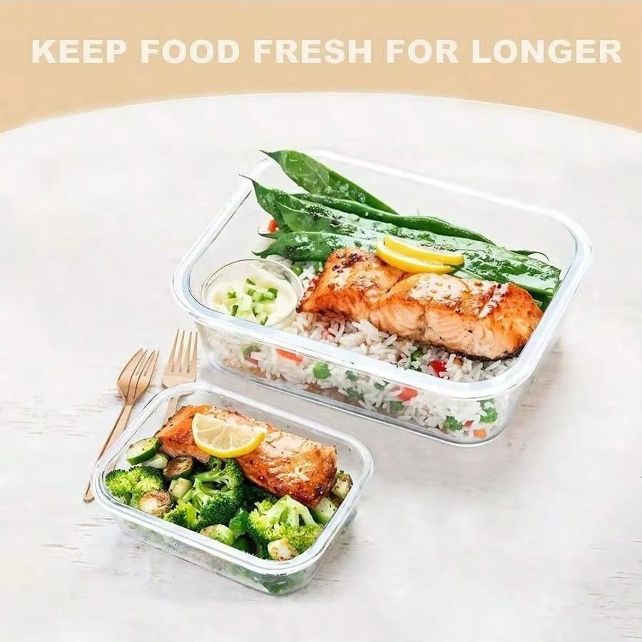 Glass Food Storage Container W - Meal Prep Jars With Lids review and price