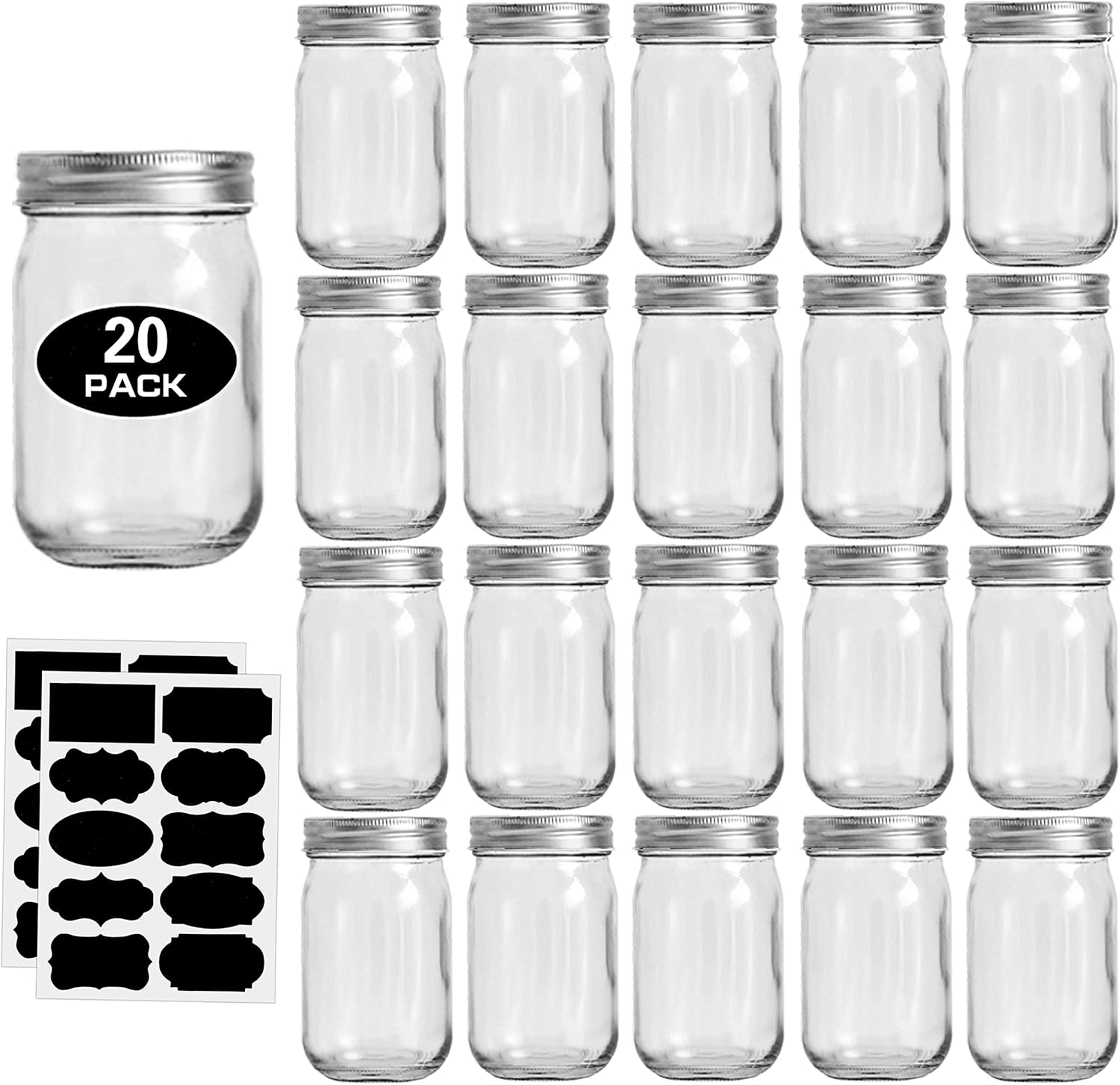 12oz Glass Jars With Lids Regu - Meal Prep Jars With Lids review and price