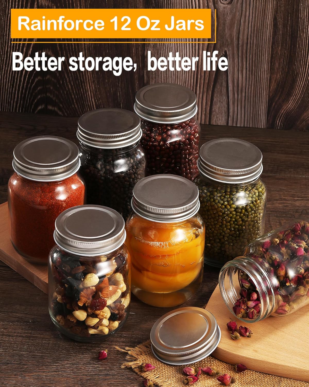 12oz Glass Jars With Lids Regu - Meal Prep Jars With Lids review and price