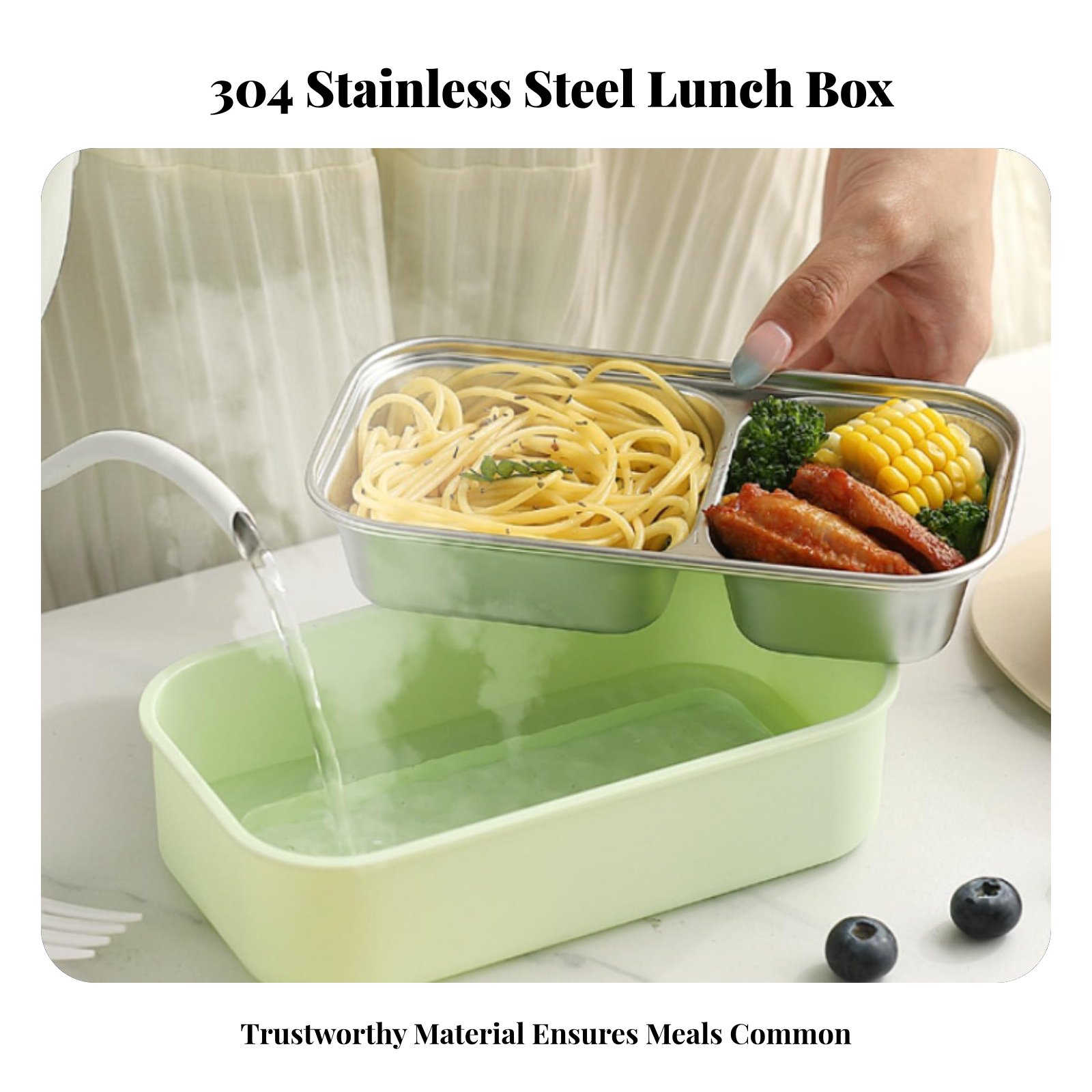 Portable Compartment Lunch Box - Stainless Bento Box review and price