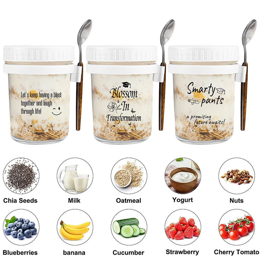 Milk Cereal Fruit Oatmeal Jars - Meal Prep Oatmeal review and price