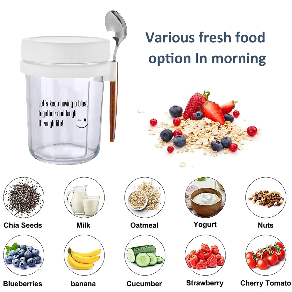 Milk Cereal Fruit Oatmeal Jars - Meal Prep Oatmeal review and price