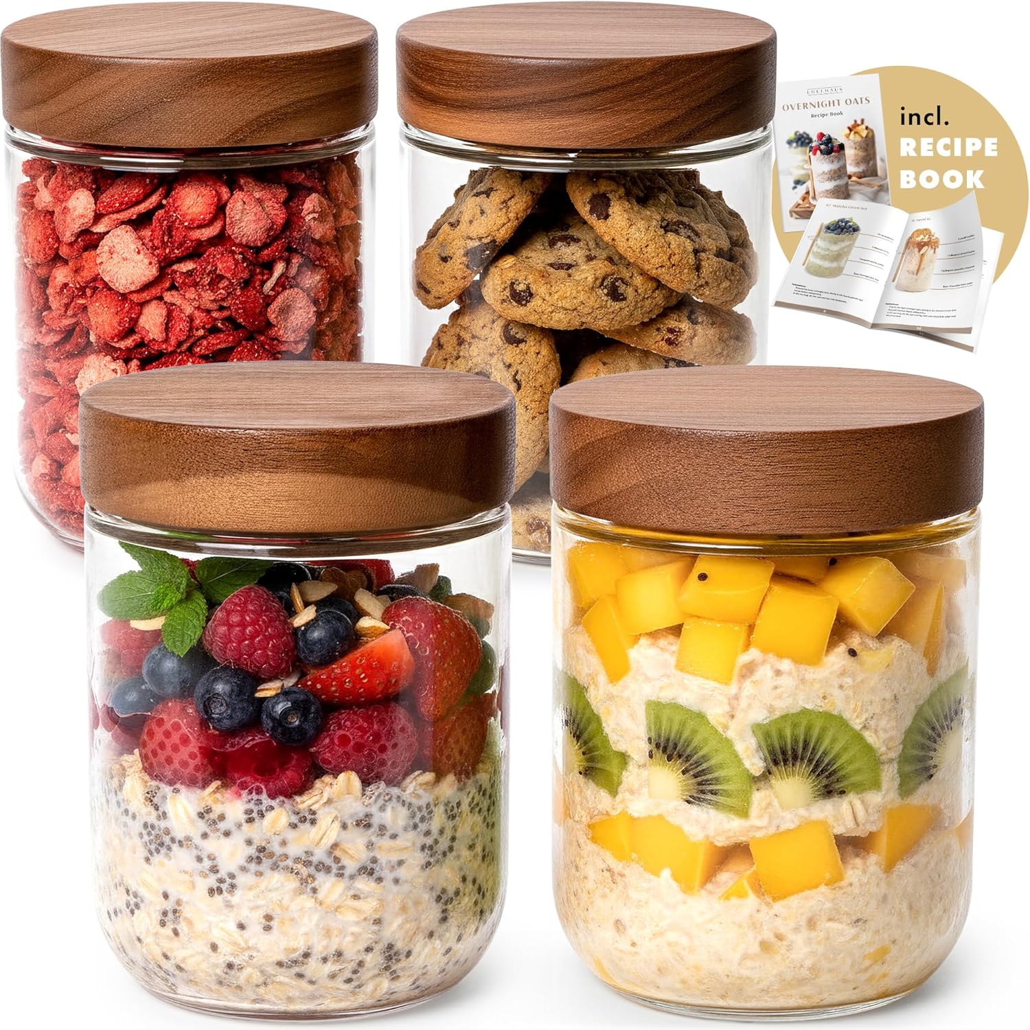 Overnight Oats Containers with - Meal Prep Oatmeal review and price