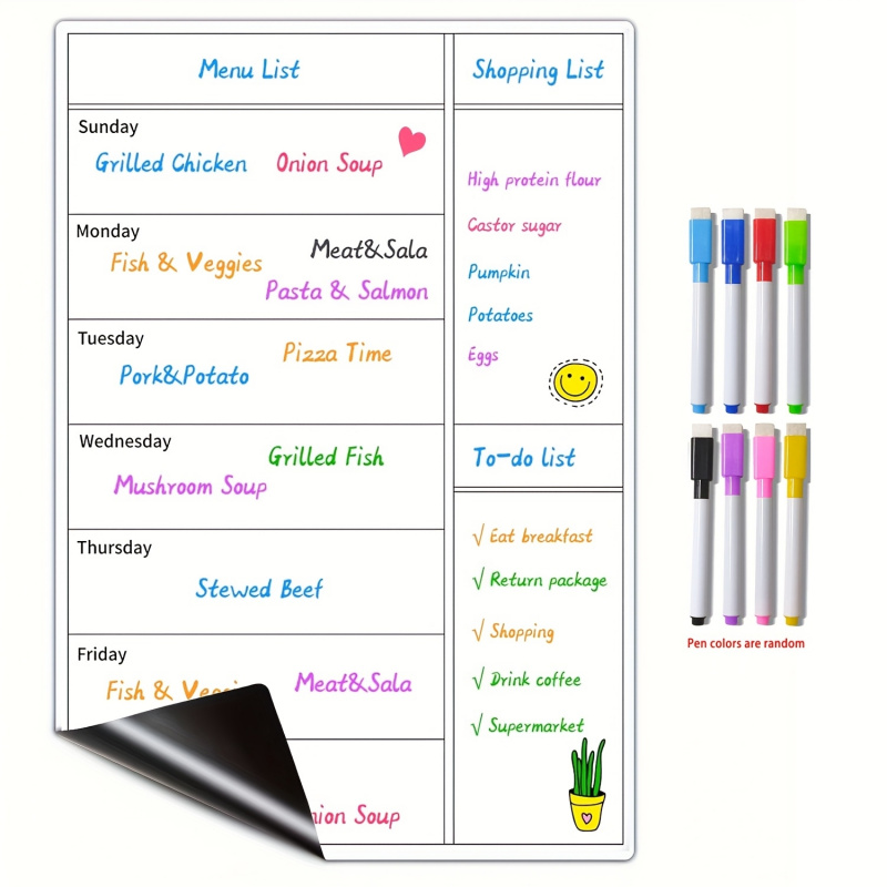 Magnetic dry wipe refrigerator - Meal Prep Weekly review and price
