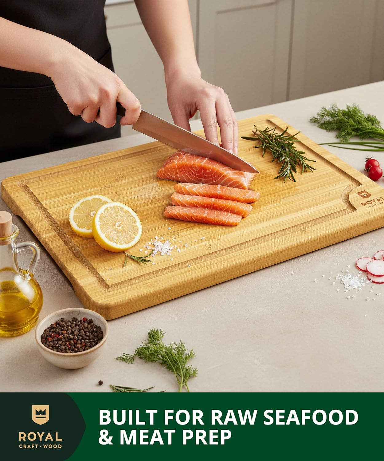Bamboo Cutting Board for Kitch - Meal Prep Juice review and price