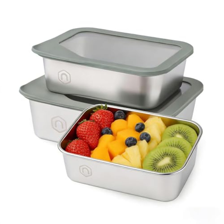 3PCS Stainless Steel Food Stor - Meal Prep Kit review and price