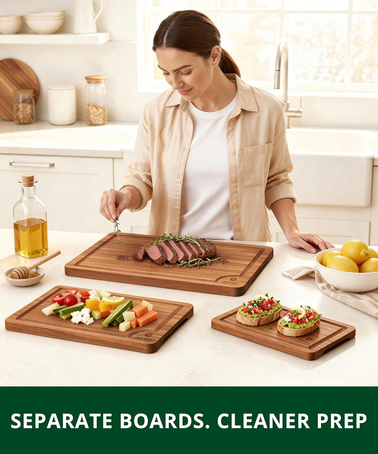 Wooden Cutting Boards for Kitc - Meal Prep Juice review and price