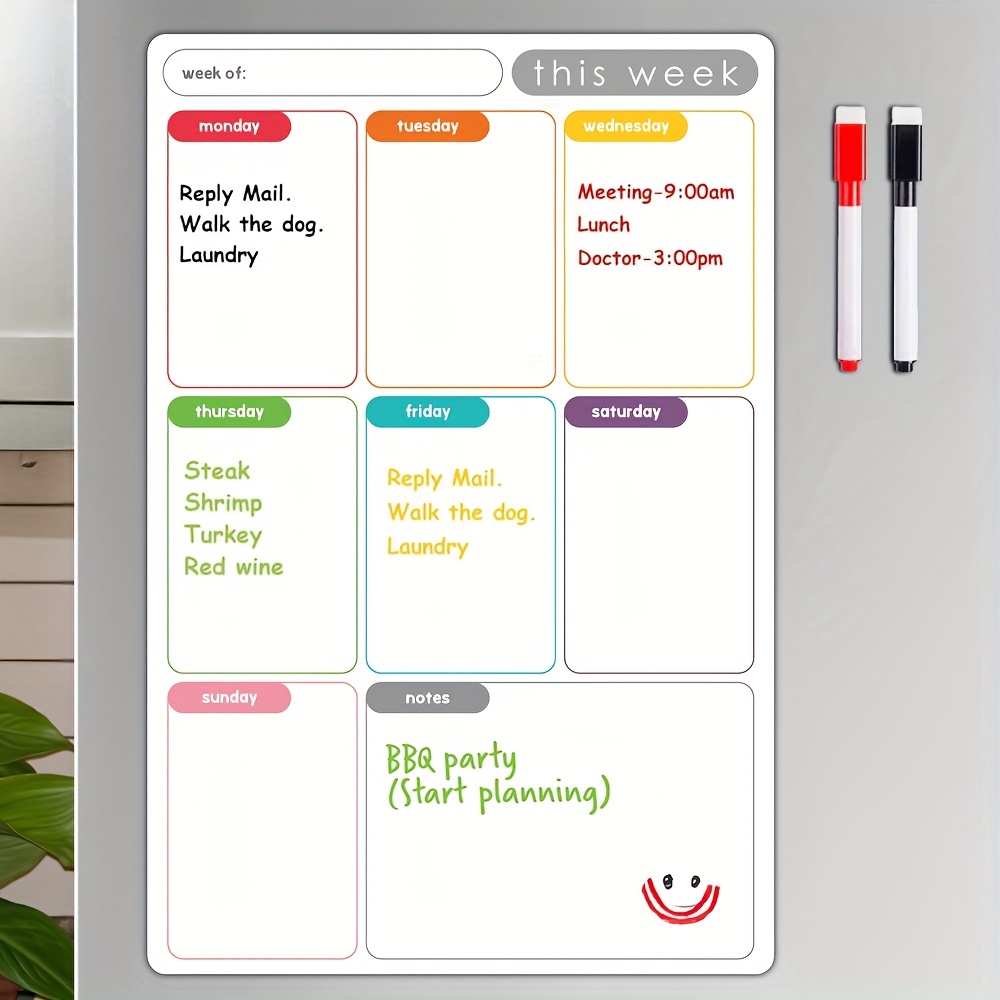 Magnetic Weekly Planner Erasab - Meal Prep Weekly review and price